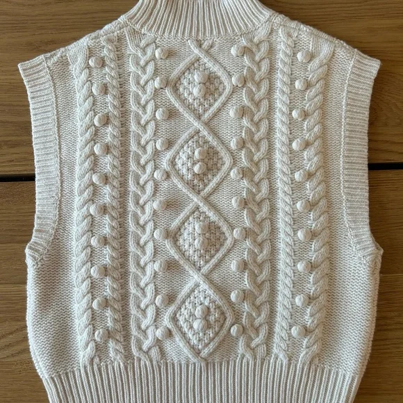 Wilfred Cable Knit Sweater Vest - Picture 3 of 8